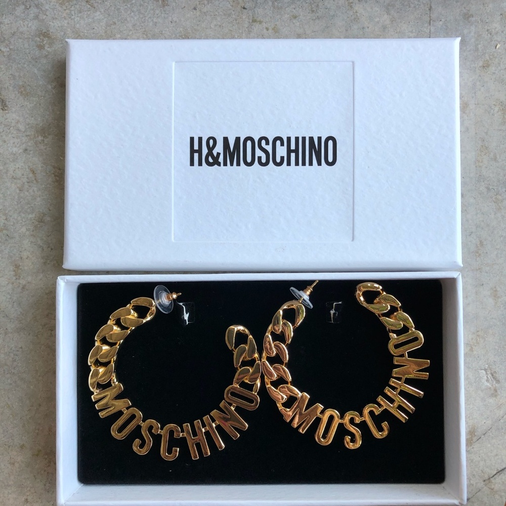 Moschino x H&M Gold-Plated Hoop Earrings